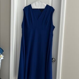 Sleeveless V-Neck Blue Women’s Dress Donna KAra